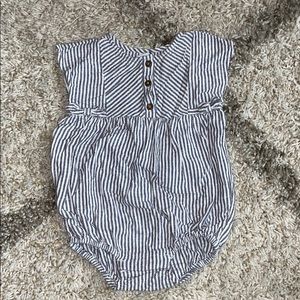 6-12 month Striped bubble romper